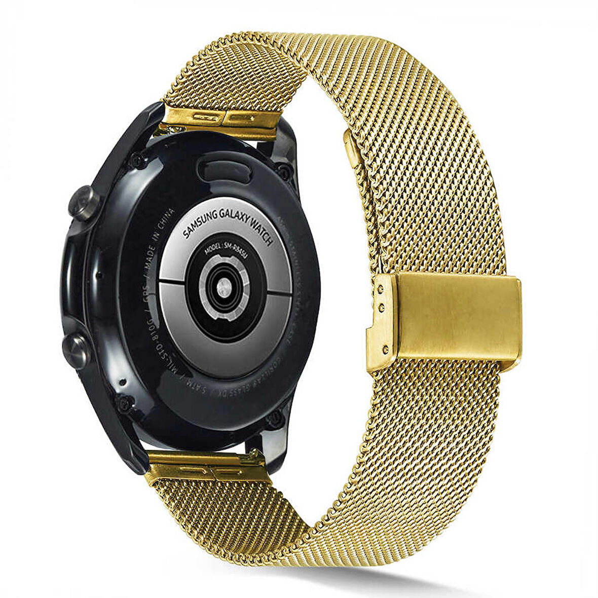 Samsung Gear S3 Uyumlu KRD-45 22mm Metal Kordon (Gold)
