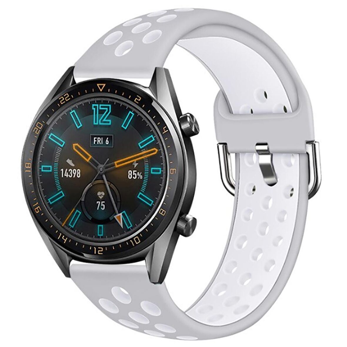 Huawei Watch GT 3 46mm Uyumlu KRD-10 Silikon Kordon (NO1)