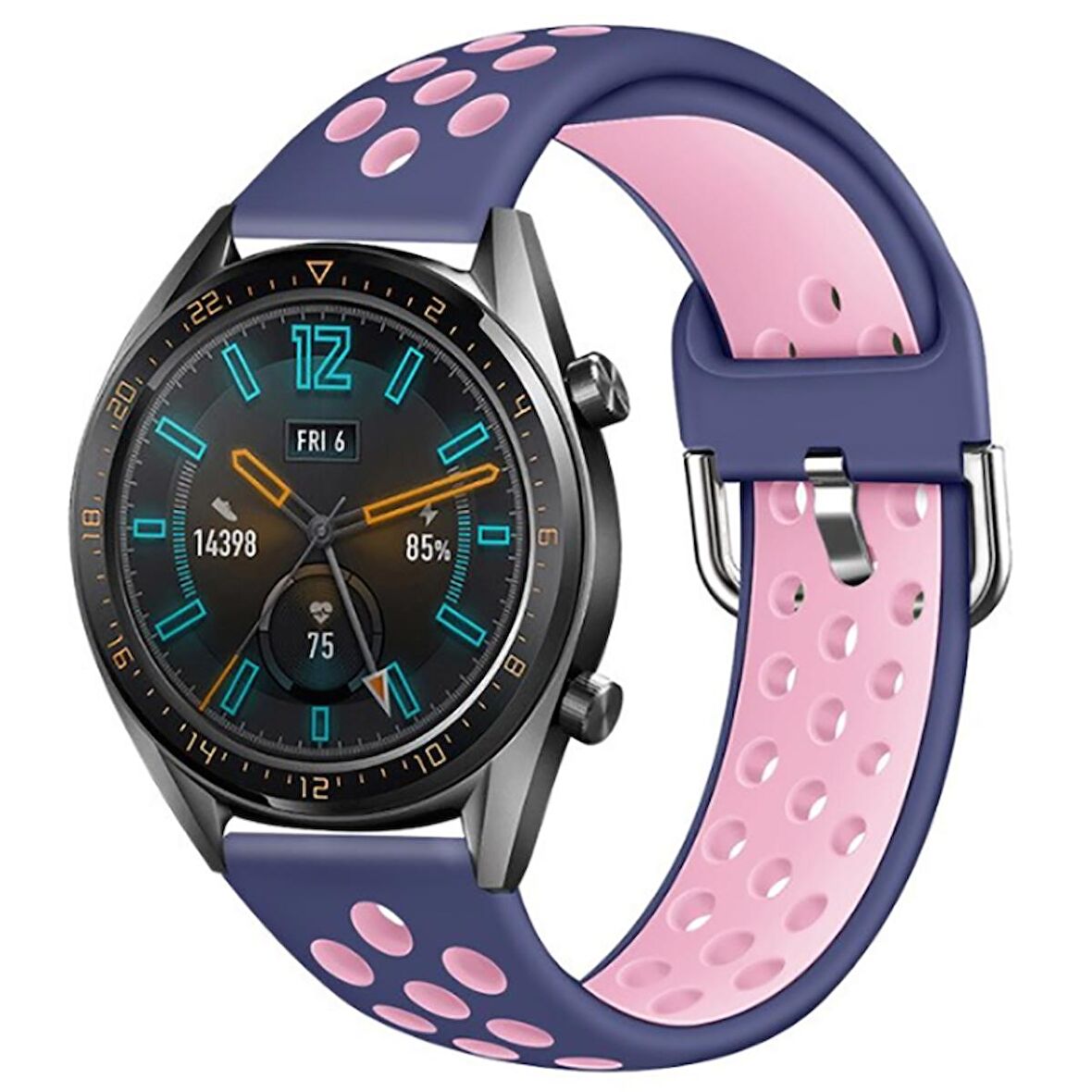 Huawei Watch GT 3 46mm Uyumlu KRD-10 Silikon Kordon (NO7)
