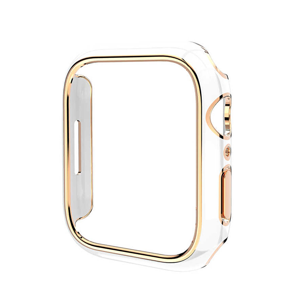 Apple Watch 40mm Uyumlu Zore Watch Gard 06 Sert PC Koruyucu (Beyaz)