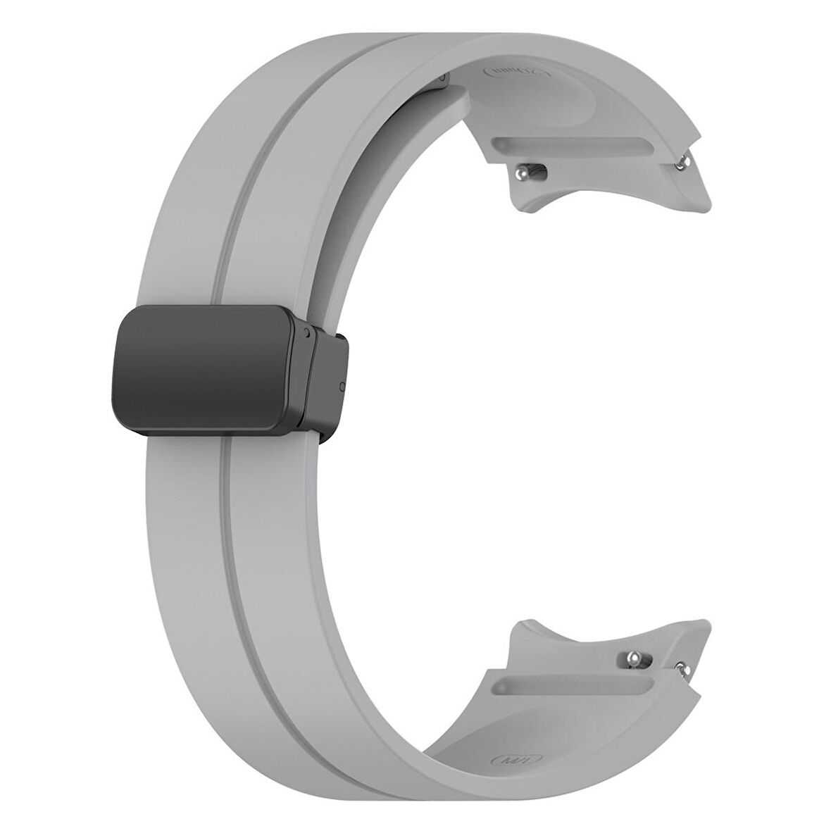 Samsung Galaxy Watch 4 40mm Uyumlu Zore KRD-84 Silikon Kordon (Gri)