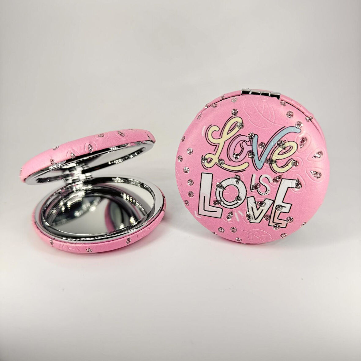 MORDİNO Love İs Love Yuvarlak Cep Aynası