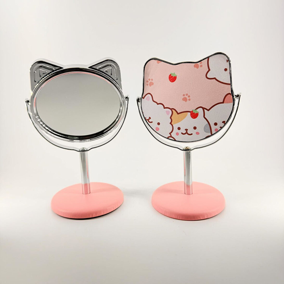 MORDİNO Kedi Çerçeveli 9x14 cm Mini Masa Aynası