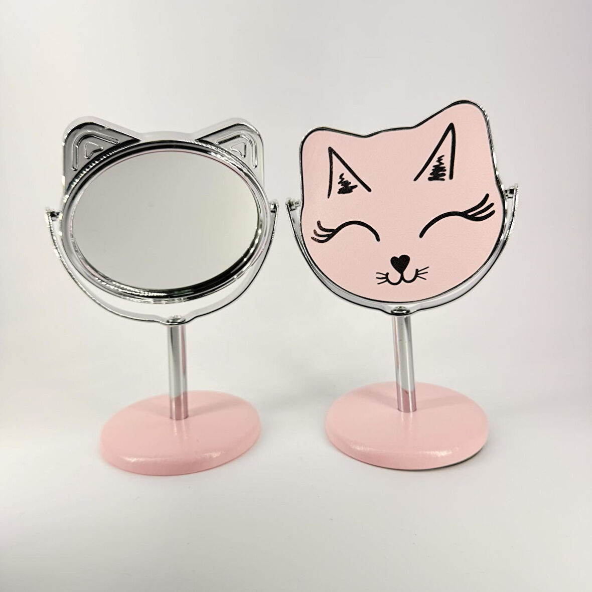 MORDİNO Kedi Çerçeveli 9x14 cm Mini Masa Aynası