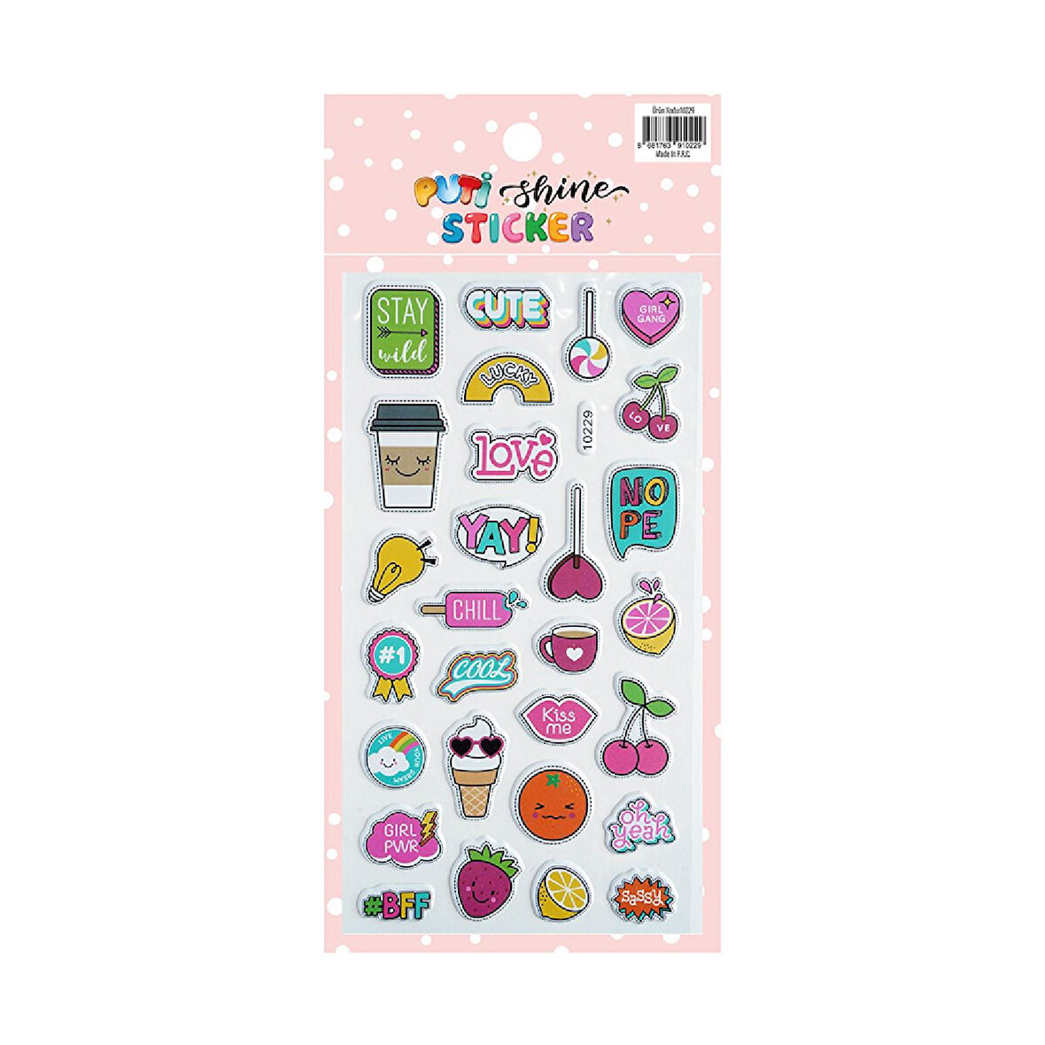 Puti Shine Sticker - Sevimli Şekiller (10229)