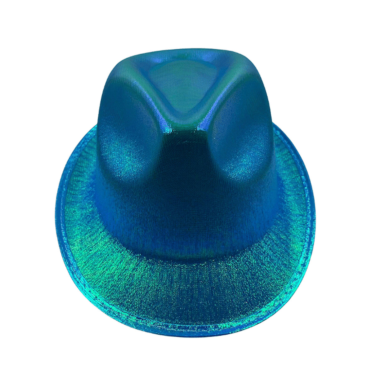 Mavi Neon Hologramlı Kovboy Şapka 22x17 cm
