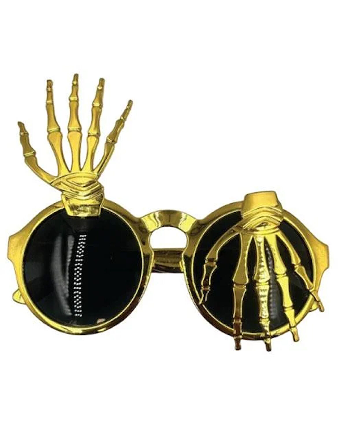 İskelet Temalı Gold Parti Gözlüğü
