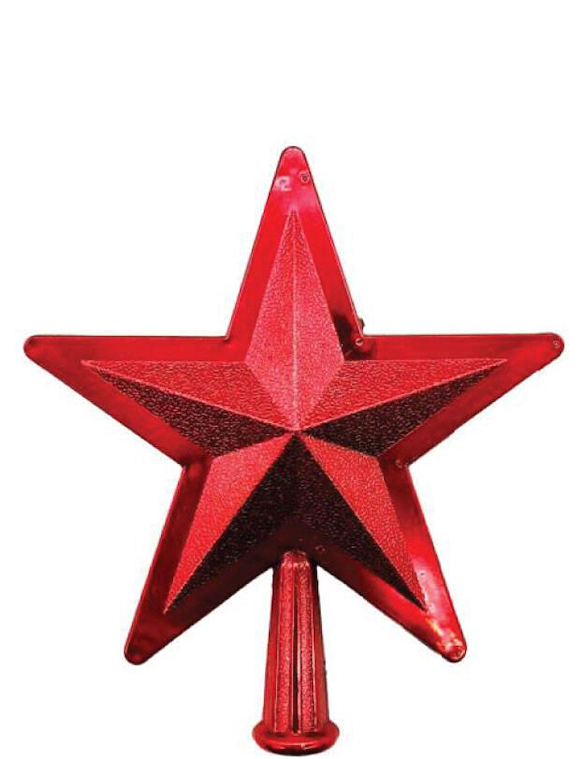 Yılbaşı Ağacı Tepelik - Kabartmalı Kırmızı Yıldız, 16 cm