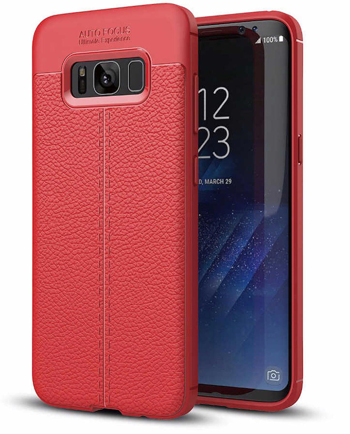 Samsung Galaxy S8 Uyumlu Kılıf Niss Silikon Kapak Kırmızı