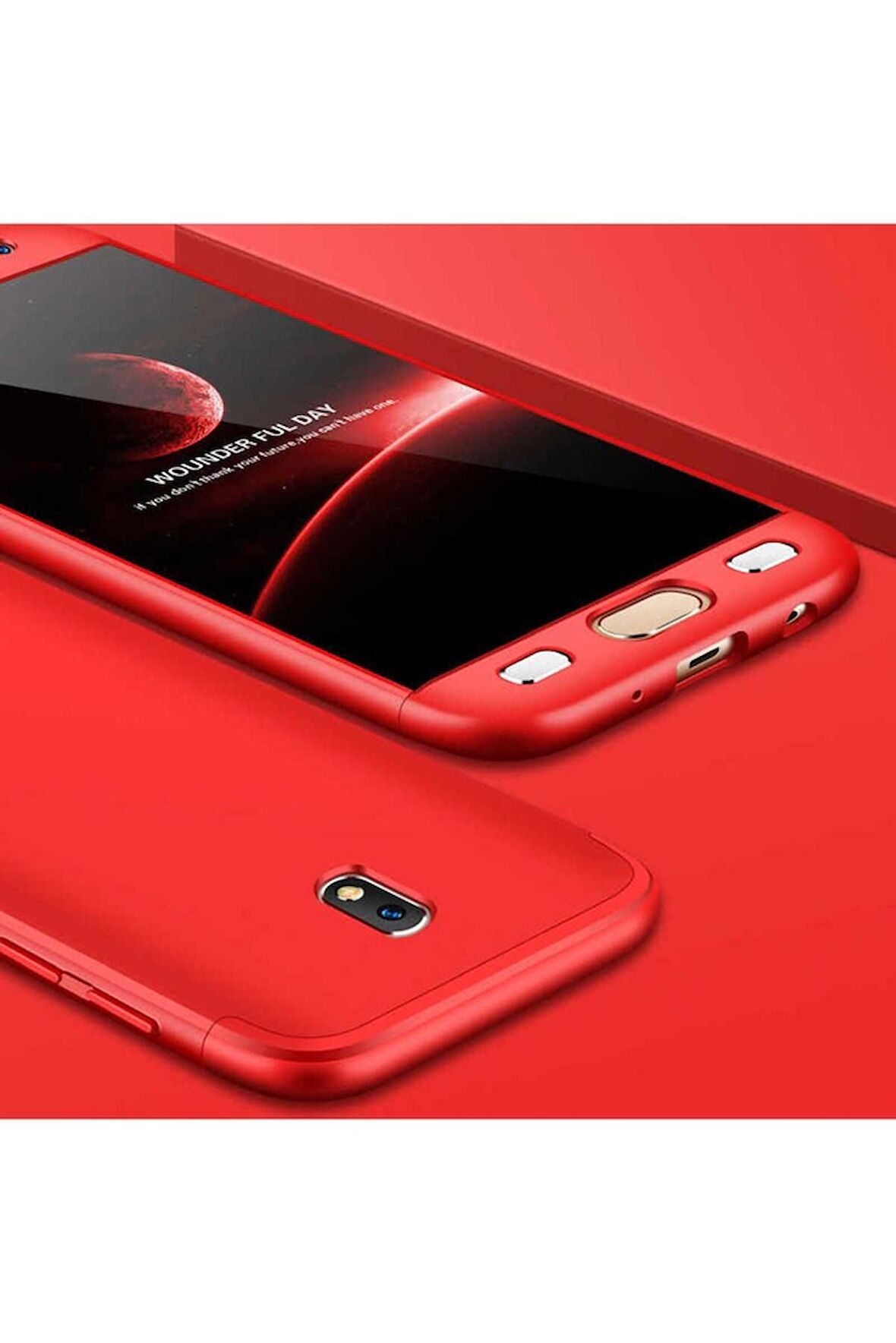 Samsung Galaxy J5 Pro Uyumlu Kılıf Ays Kapak Kırmızı