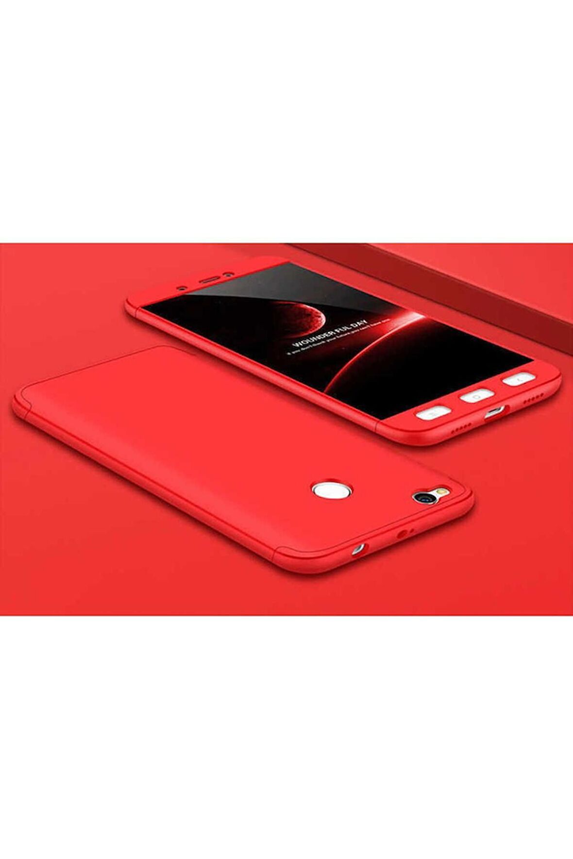 Xiaomi Redmi 4x Uyumlu Kılıf Ays Kapak Kırmızı