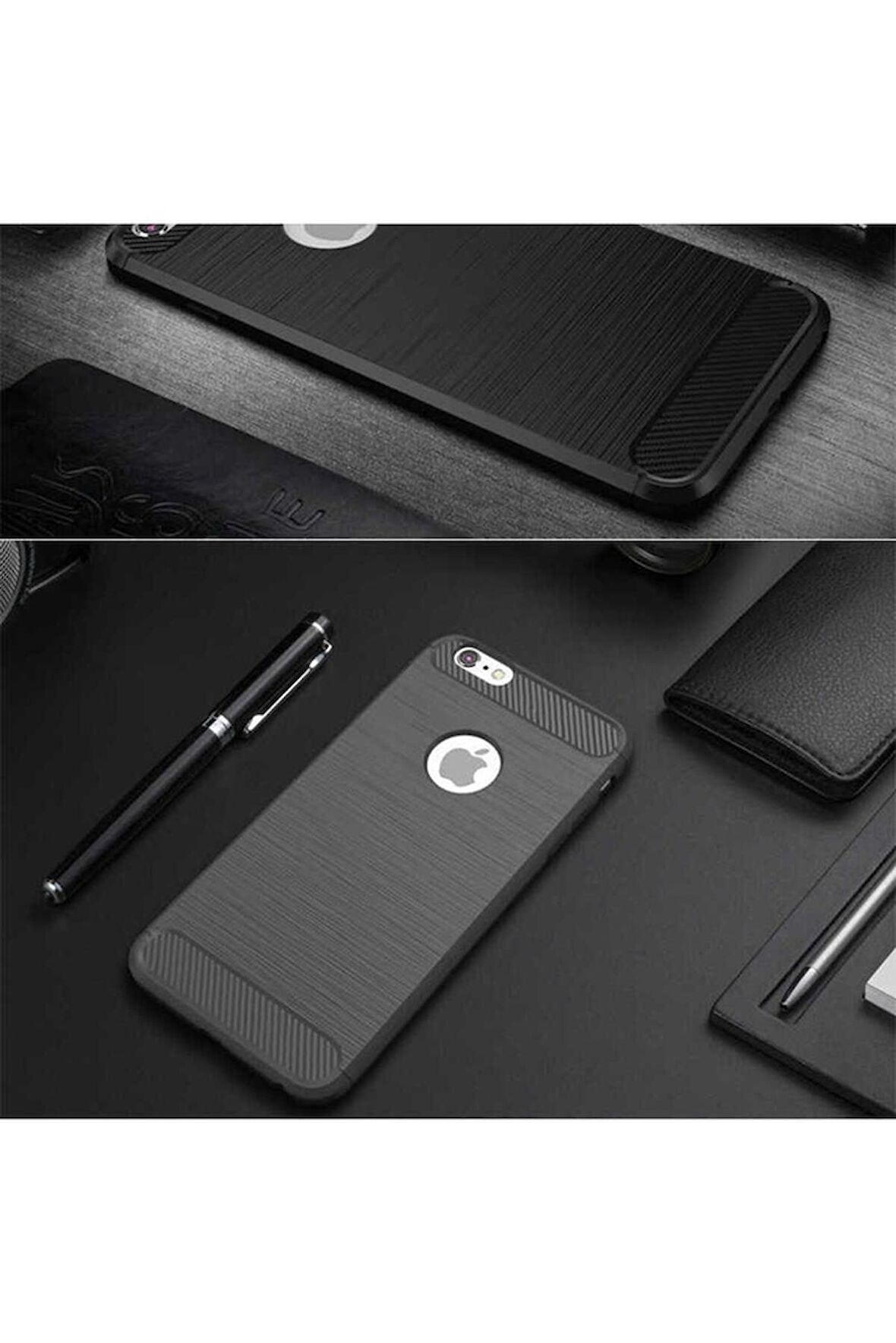 Apple iPhone 7 Plus Uyumlu Kılıf Room Silikon Kapak Gri
