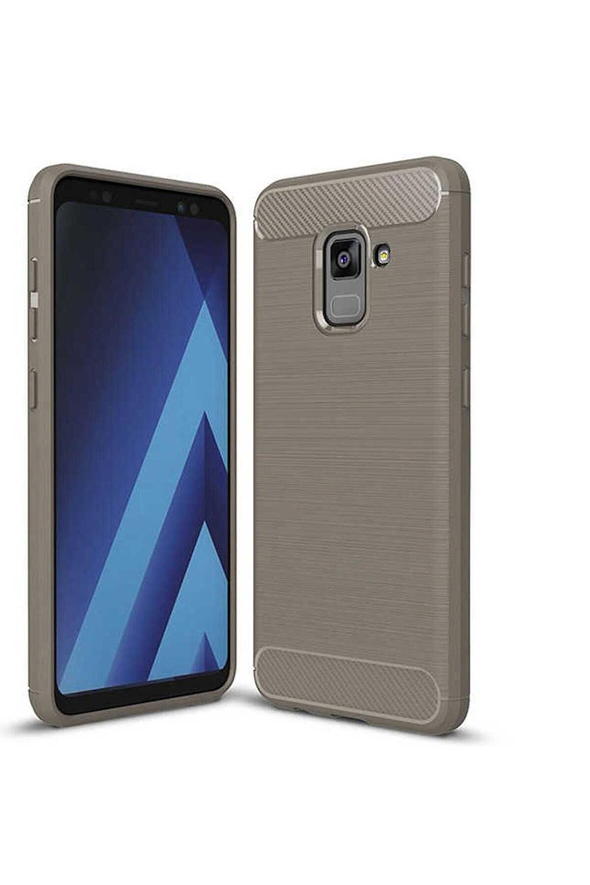 Samsung Galaxy A8 Plus 2018 Uyumlu Kılıf Room Silikon Kapak Gri