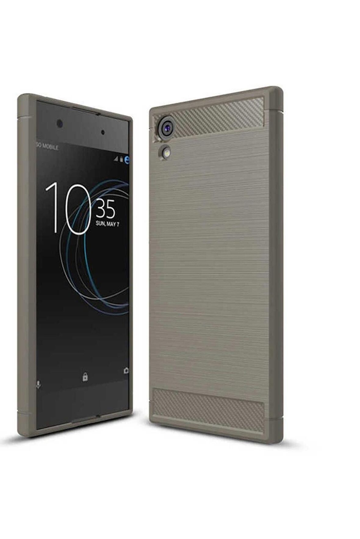 Sony Xperia XA1 Uyumlu Kılıf Room Silikon Kapak Gri