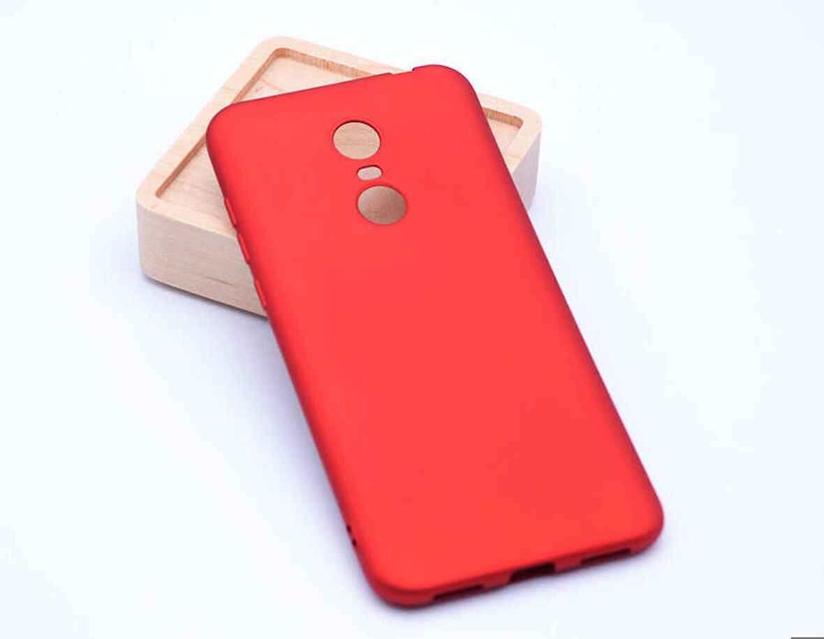 Xiaomi Redmi 5 Plus Uyumlu Kılıf Premier Silikon Kapak Kırmızı
