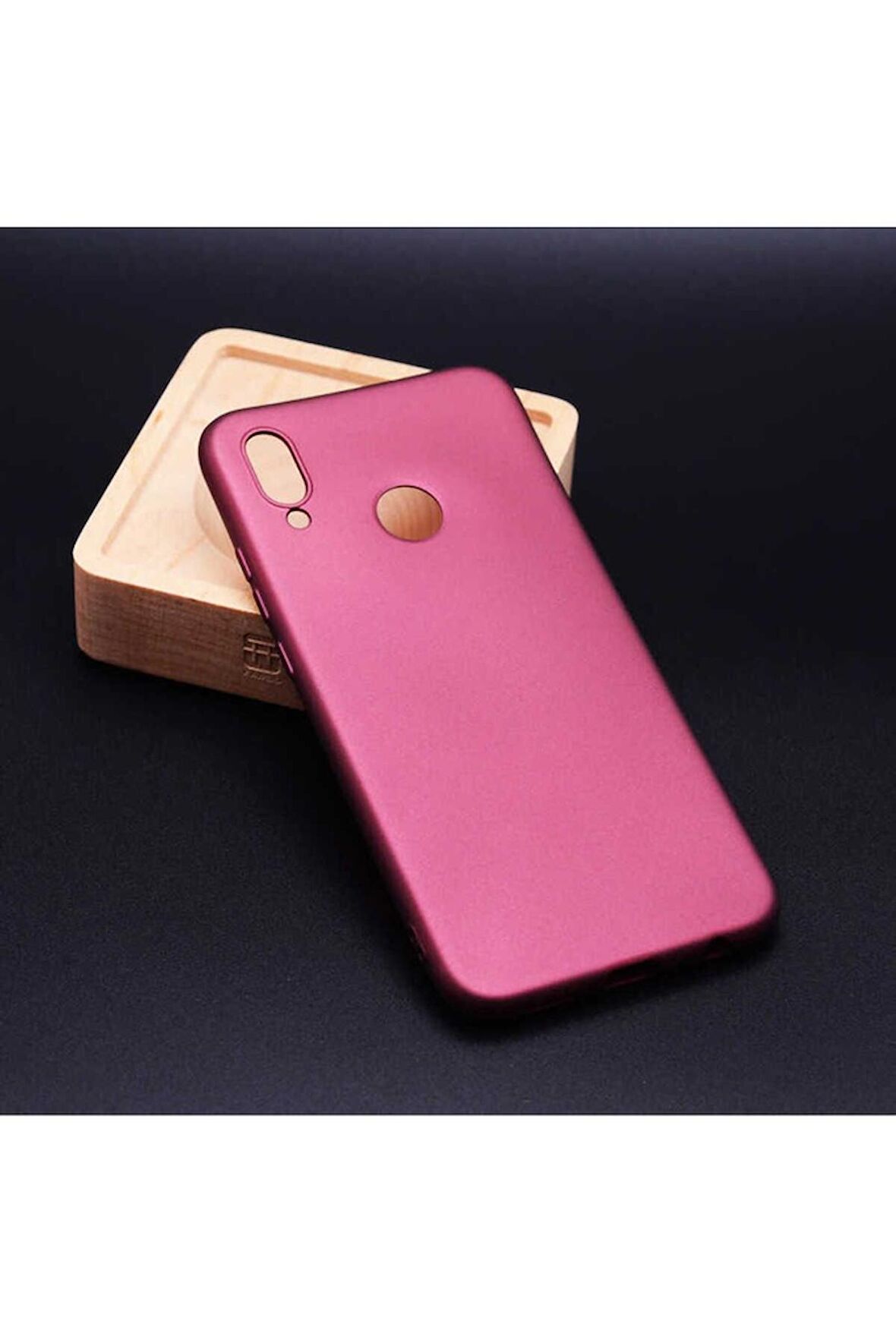 Huawei P20 Lite Uyumlu Kılıf Premier Silikon Kapak Mürdüm