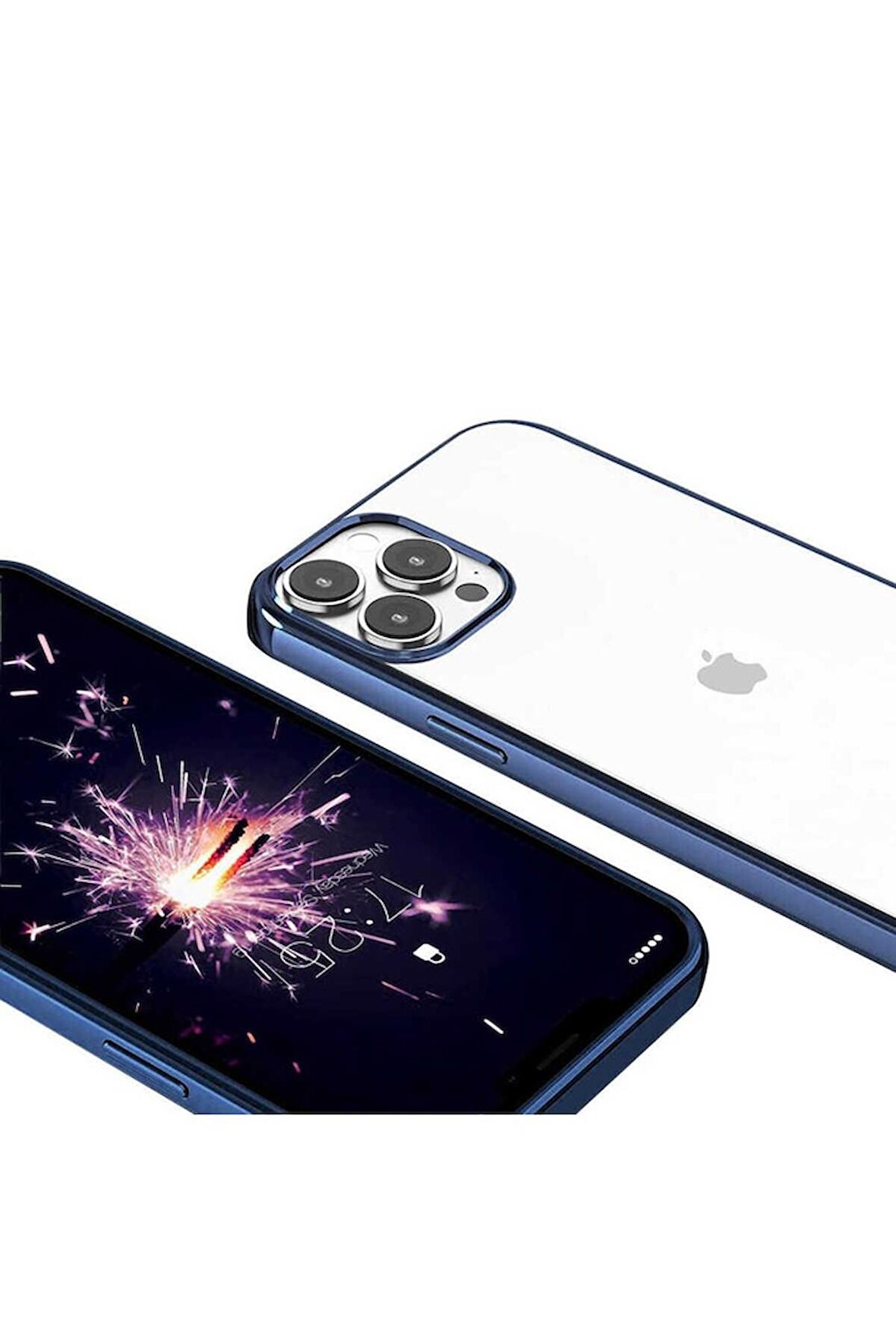 Apple iPhone 13 Pro Uyumlu Kılıf Pixel Kapak Lacivert