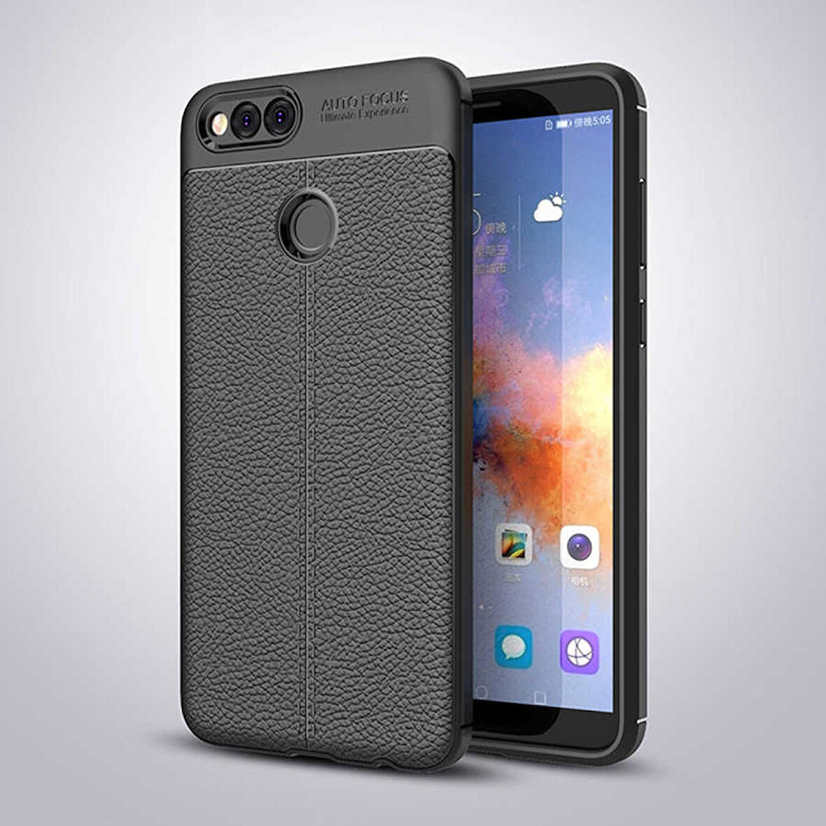 Huawei Honor 7X Uyumlu Kılıf Niss Silikon Kapak Siyah