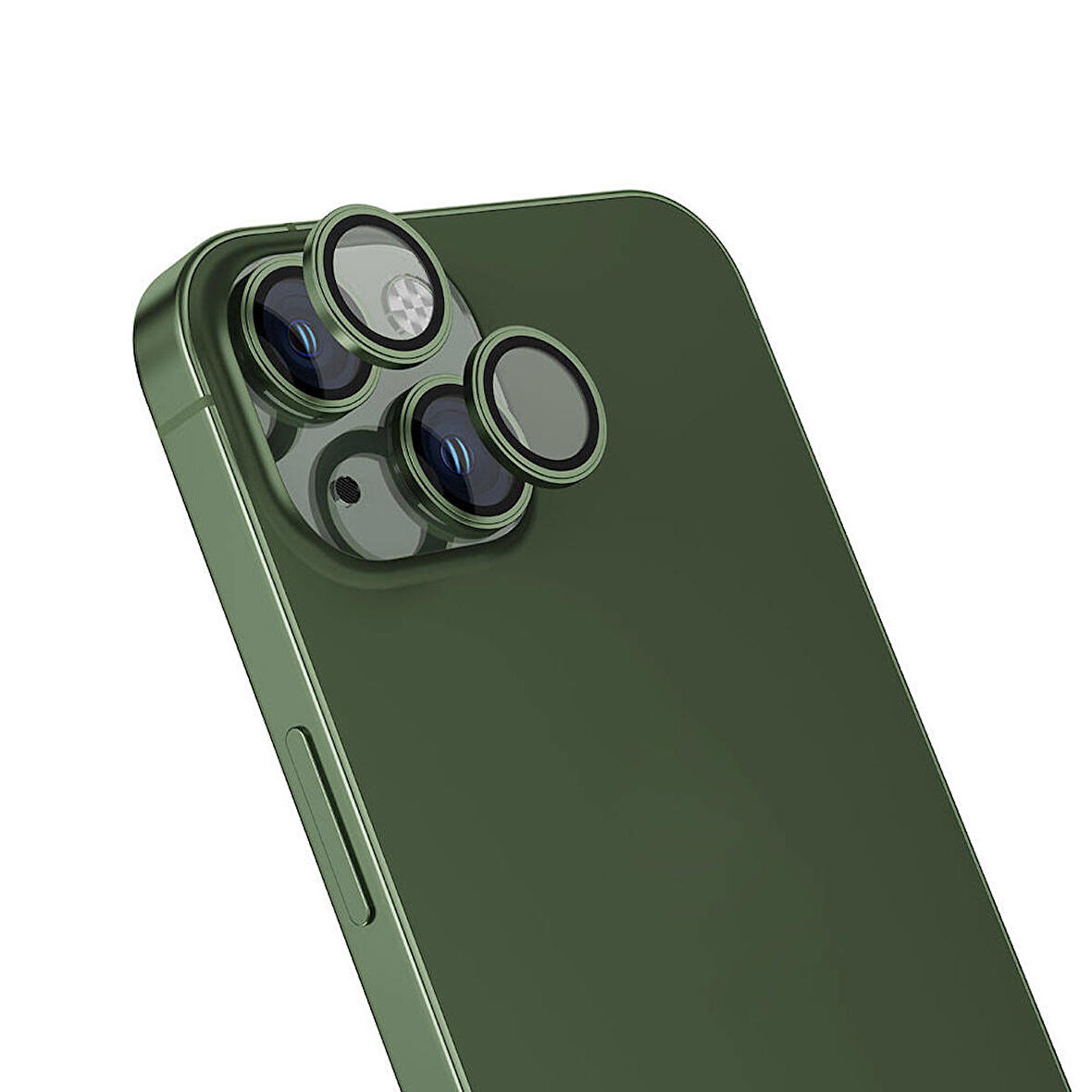 Apple iPhone 15 Plus Uyumlu CL-15 Parmak İzi Bırakmayan Anti-Reflective Kamera Lens Koruyucu Yeşil