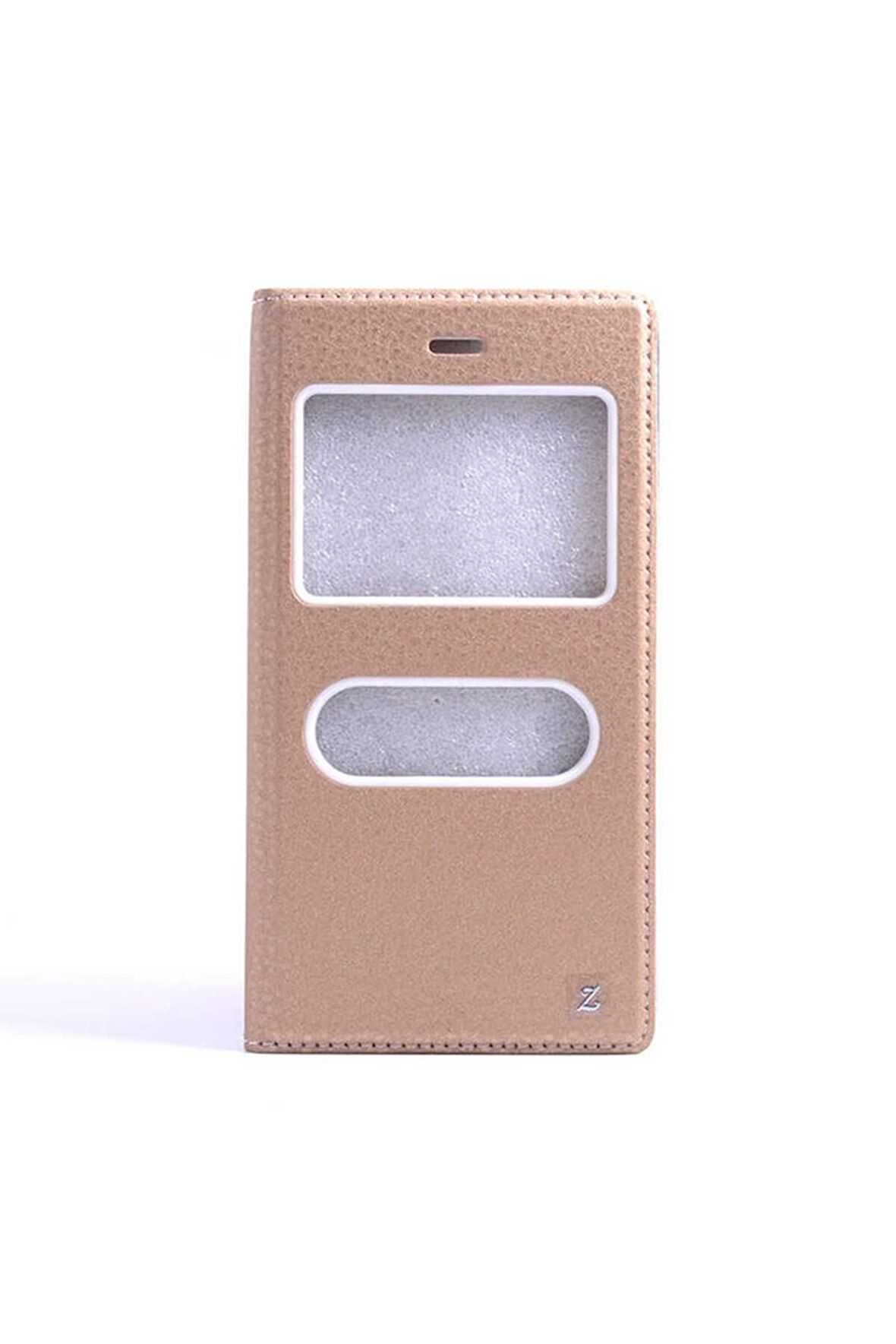 Casper Via E1 Uyumlu Kılıf Dolce Kapaklı Kılıf Gold