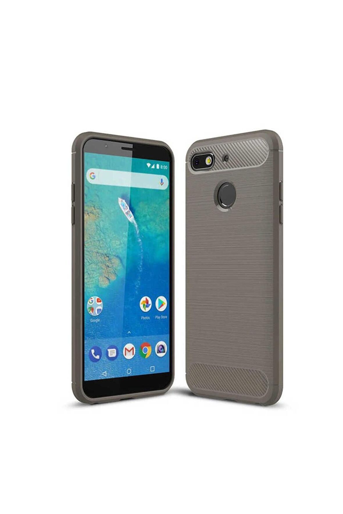 General Mobile 8 Go Uyumlu Kılıf Room Silikon Kapak Gri