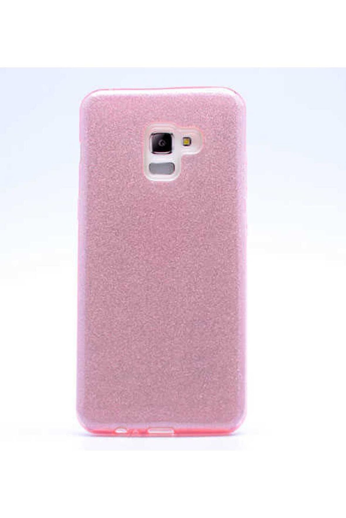 Samsung Galaxy A8 Plus 2018 Uyumlu Kılıf Shining Silikon Rose Gold