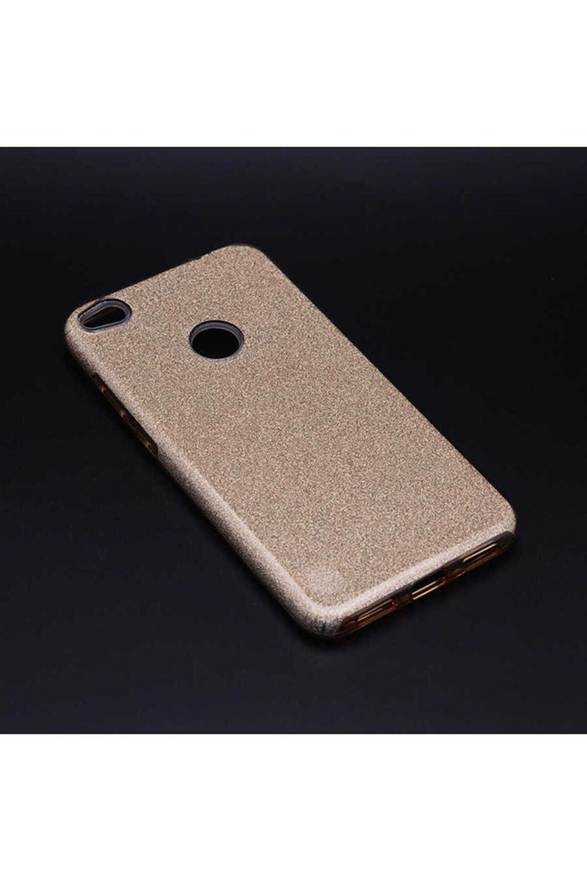 Huawei P9 Lite 2017 Uyumlu Kılıf Shining Silikon Gold