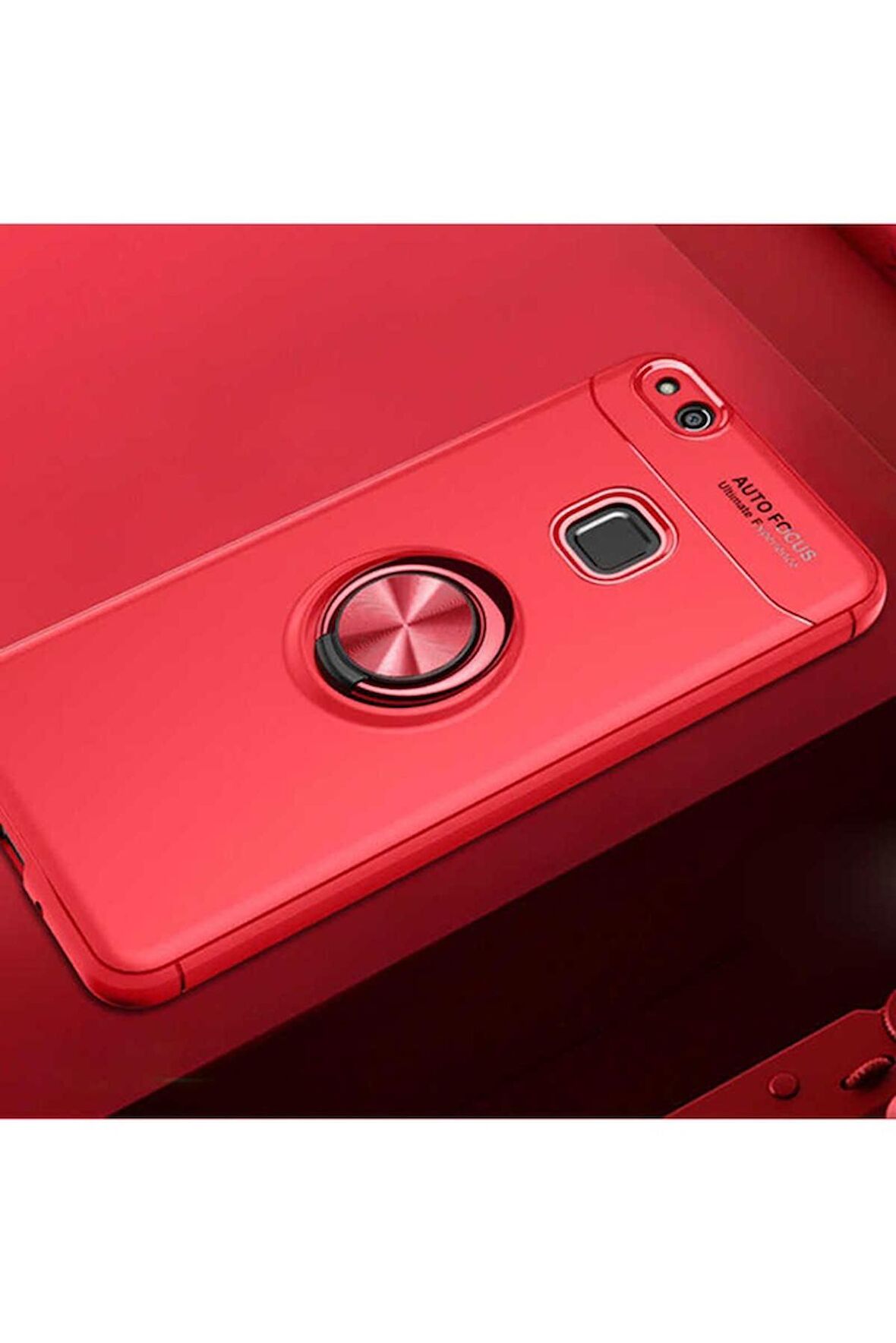 Huawei P10 Lite Uyumlu Kılıf Ravel Silikon Kapak Kırmızı