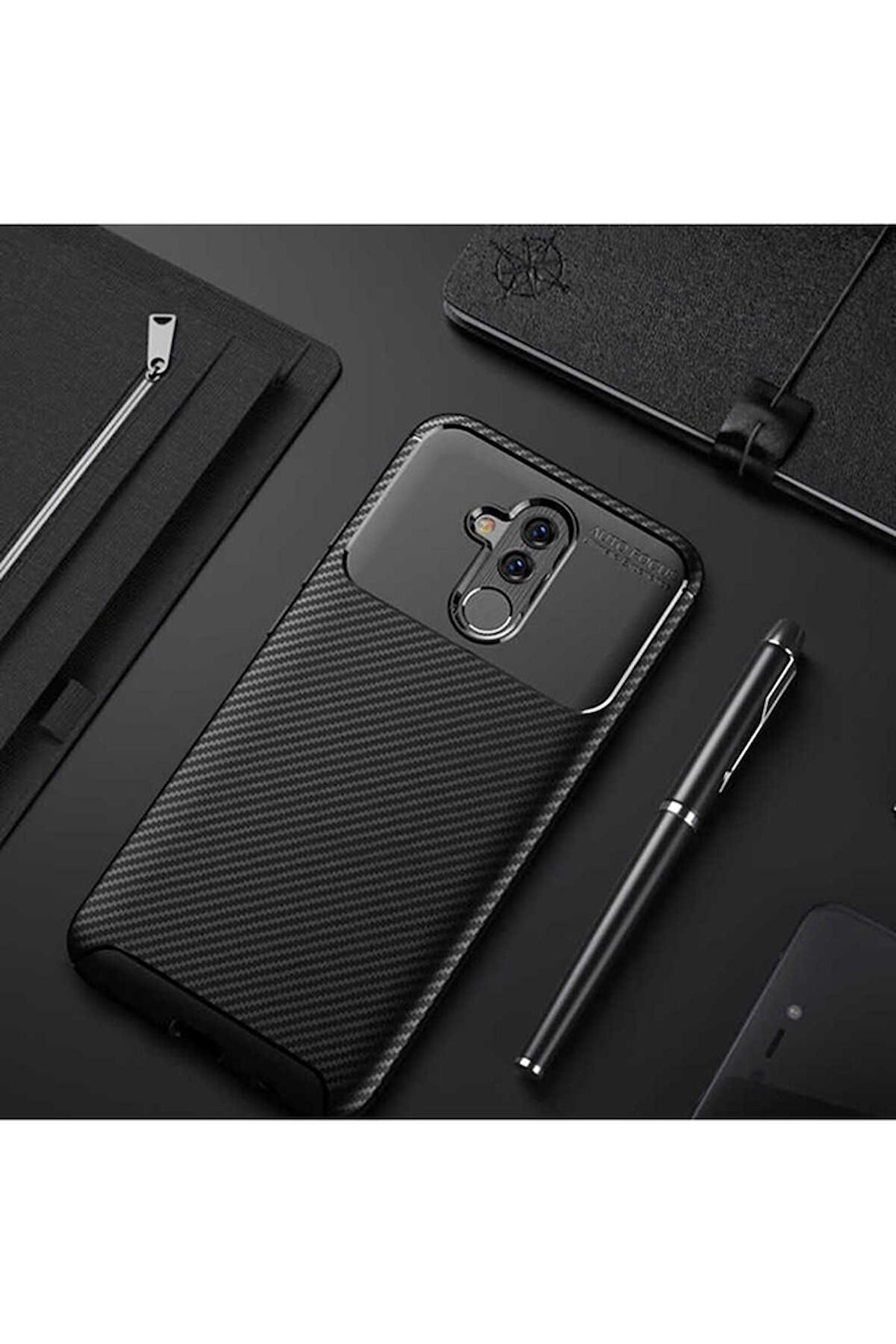 Huawei Mate 20 Lite Uyumlu Kılıf Negro Silikon Kapak Siyah