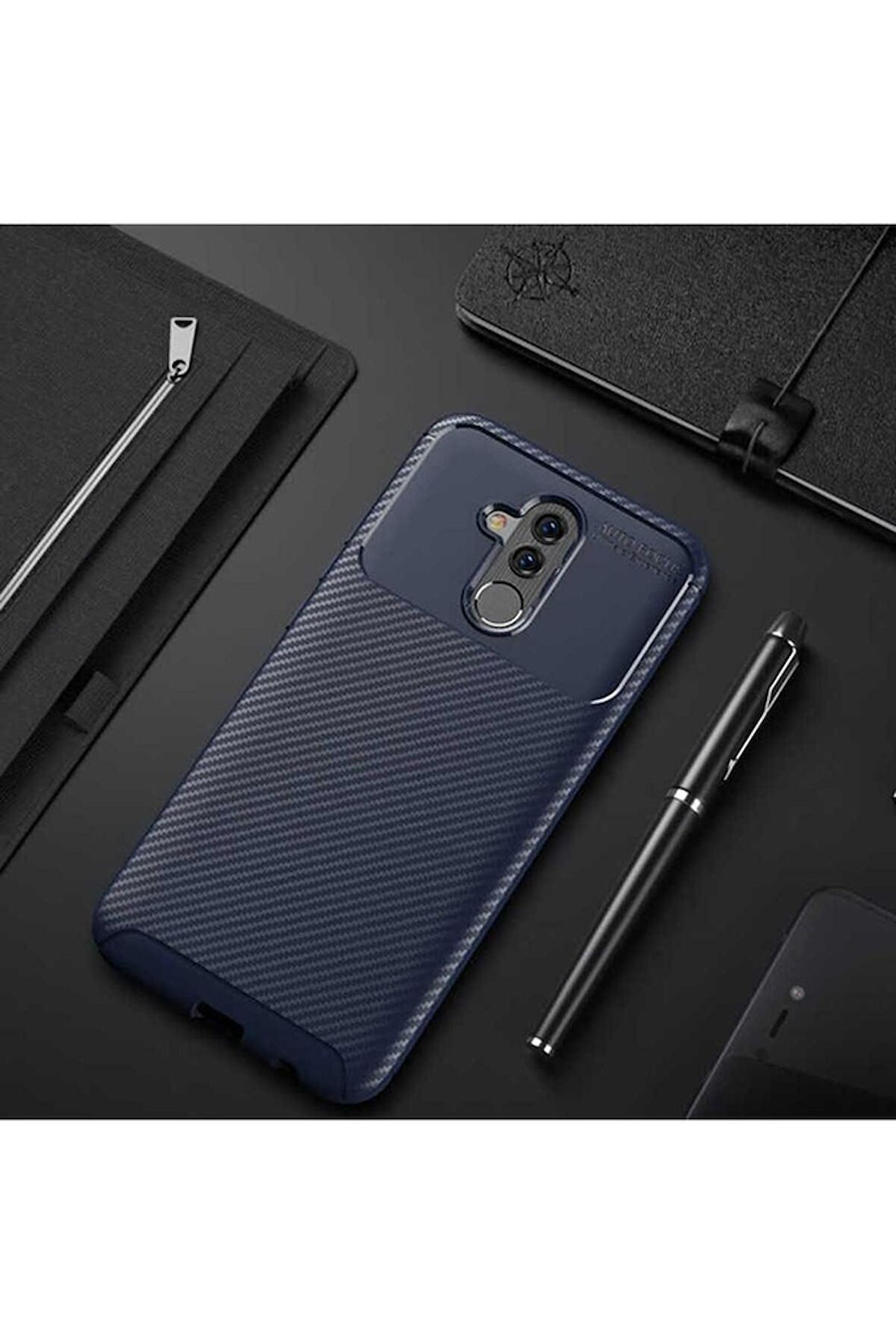 Huawei Mate 20 Lite Uyumlu Kılıf Negro Silikon Kapak Lacivert