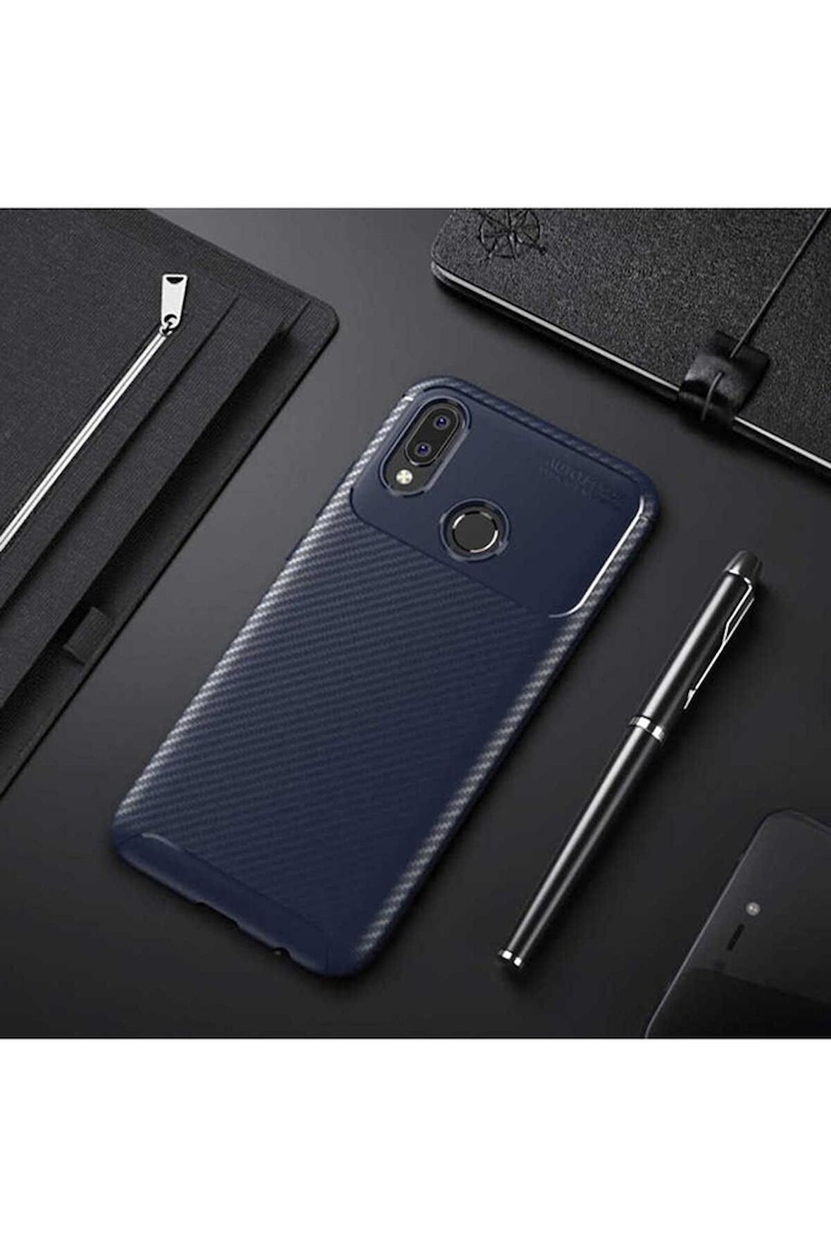 Huawei P20 Lite Uyumlu Kılıf Negro Silikon Kapak Lacivert