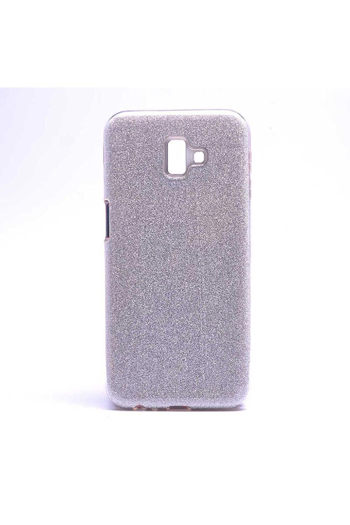 Samsung Galaxy J6 Plus Uyumlu Kılıf Shining Silikon Gümüş