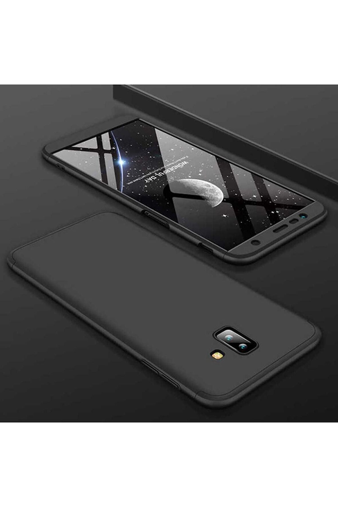 Samsung Galaxy J6 Plus Uyumlu Kılıf Ays Kapak Siyah
