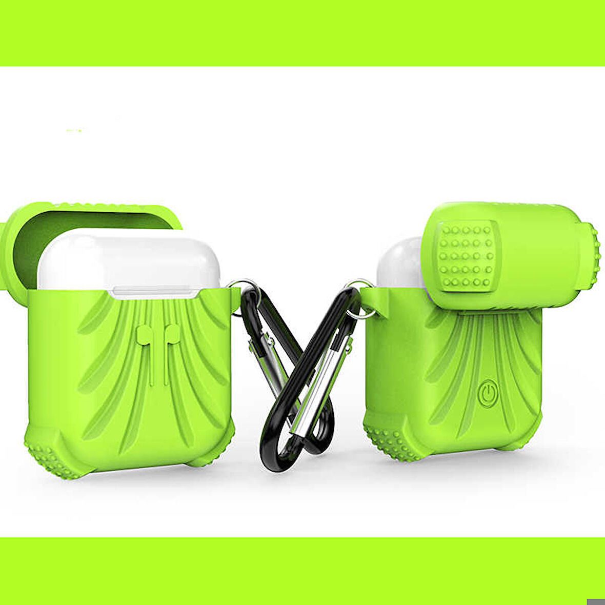 Apple Airpods Uyumlu Kılıf Airbag 01 Silikon Yeşil