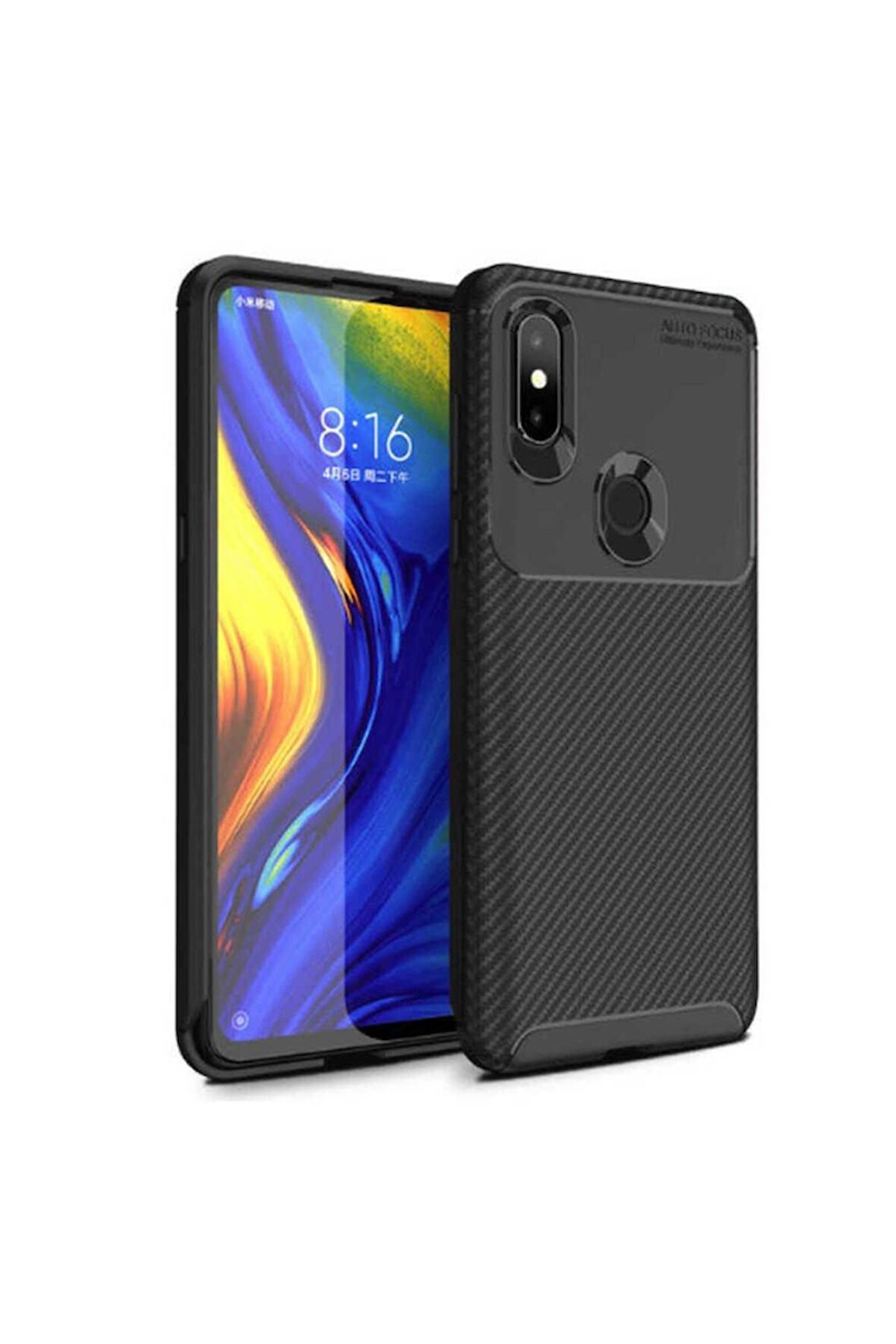 Xiaomi Mi Mix 3 Uyumlu Kılıf Negro Silikon Kapak Siyah