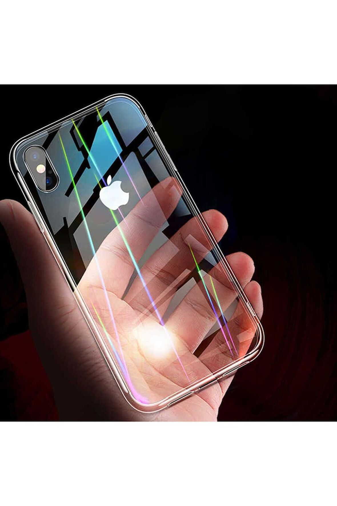 Apple iPhone XS Uyumlu Kılıf Rainbow Kapak