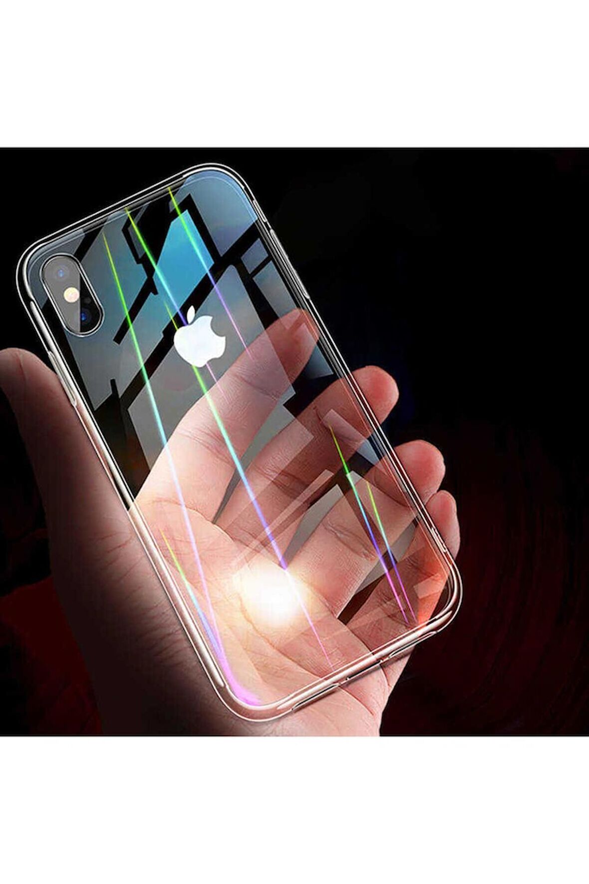 Apple iPhone XS Max Uyumlu Kılıf Rainbow Kapak