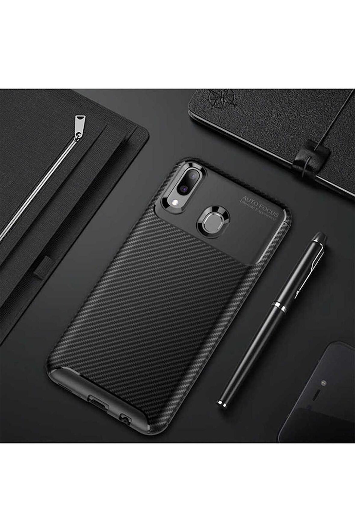 Samsung Galaxy M20 Uyumlu Kılıf Negro Silikon Kapak Siyah