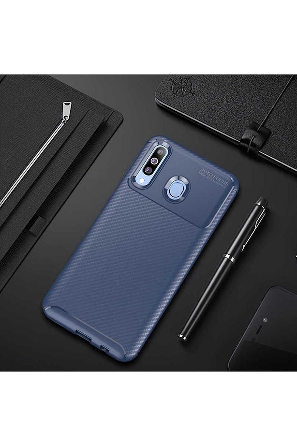 Samsung Galaxy M30 Uyumlu Kılıf Negro Silikon Kapak Lacivert