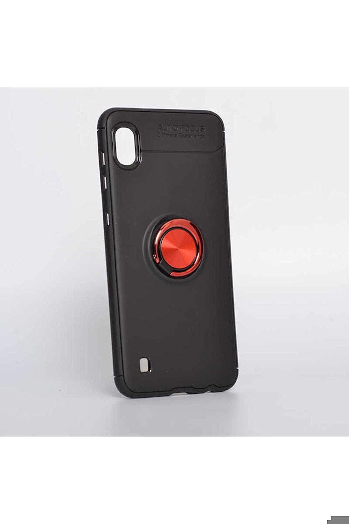 Samsung Galaxy A10 Uyumlu Kılıf Ravel Silikon Kapak Siyah-Kırmızı