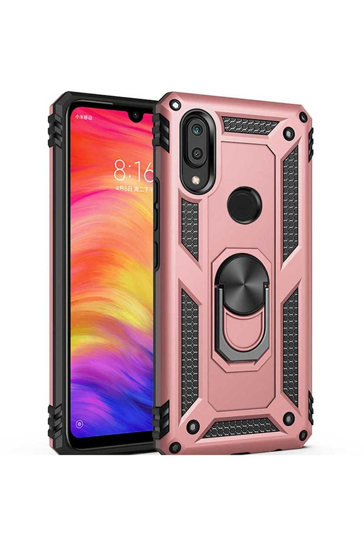 Huawei Y7 Prime 2019 Uyumlu Kılıf Vega Kapak Rose Gold
