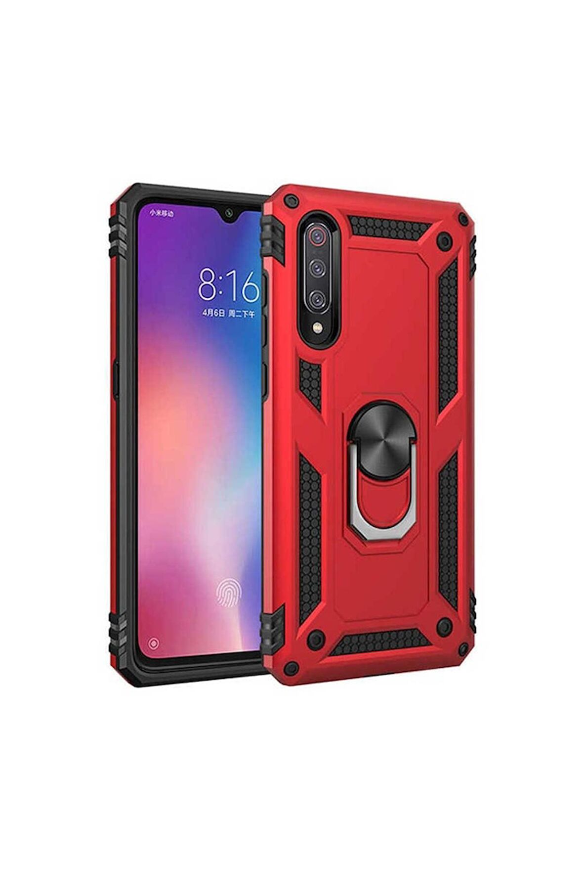 Xiaomi Mi 9 Uyumlu Kılıf Vega Kapak Kırmızı