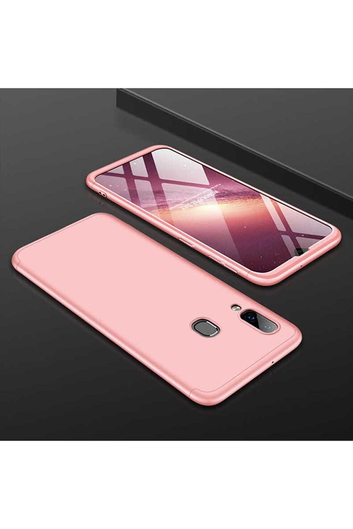 Samsung Galaxy A30 Uyumlu Kılıf Ays Kapak Rose Gold