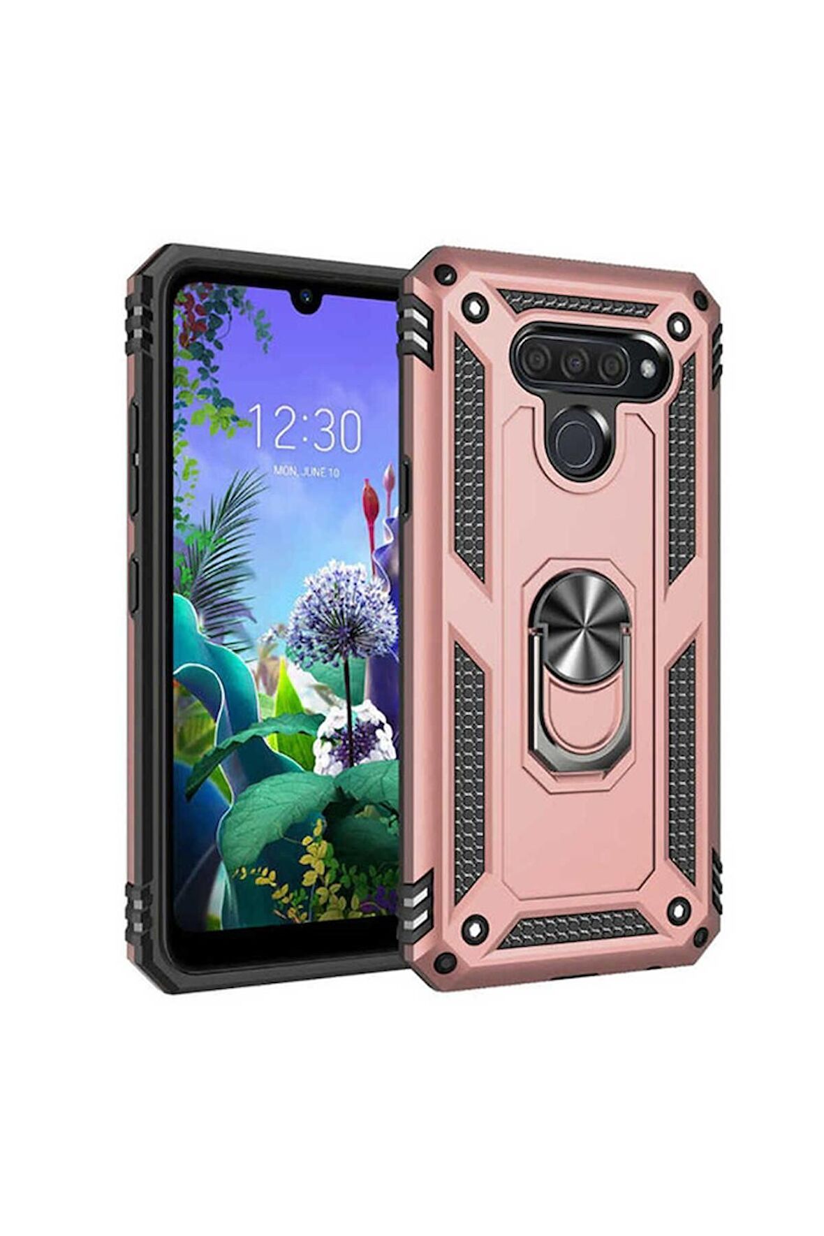LG Q60 Uyumlu Kılıf Vega Kapak Rose Gold