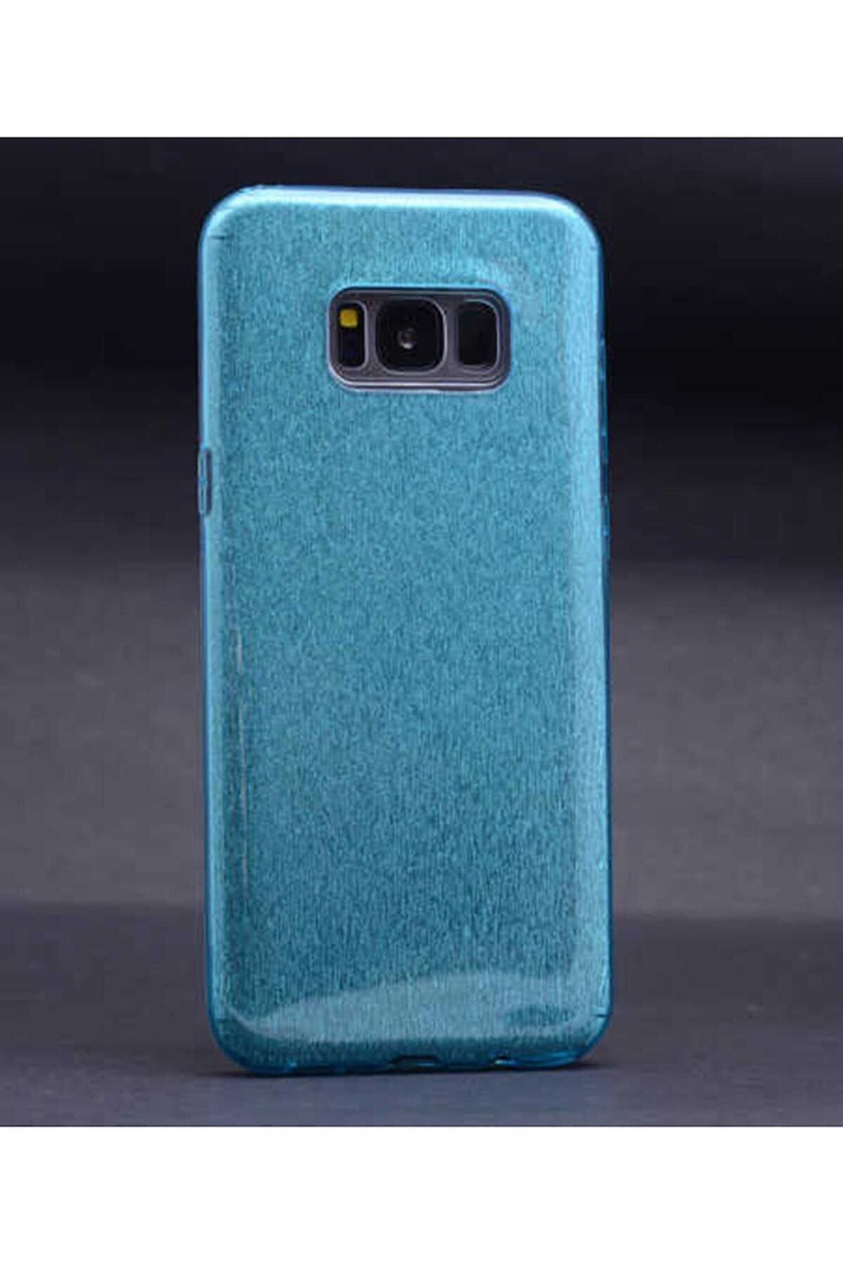 Samsung Galaxy S8 Uyumlu Kılıf Shining Silikon Mavi