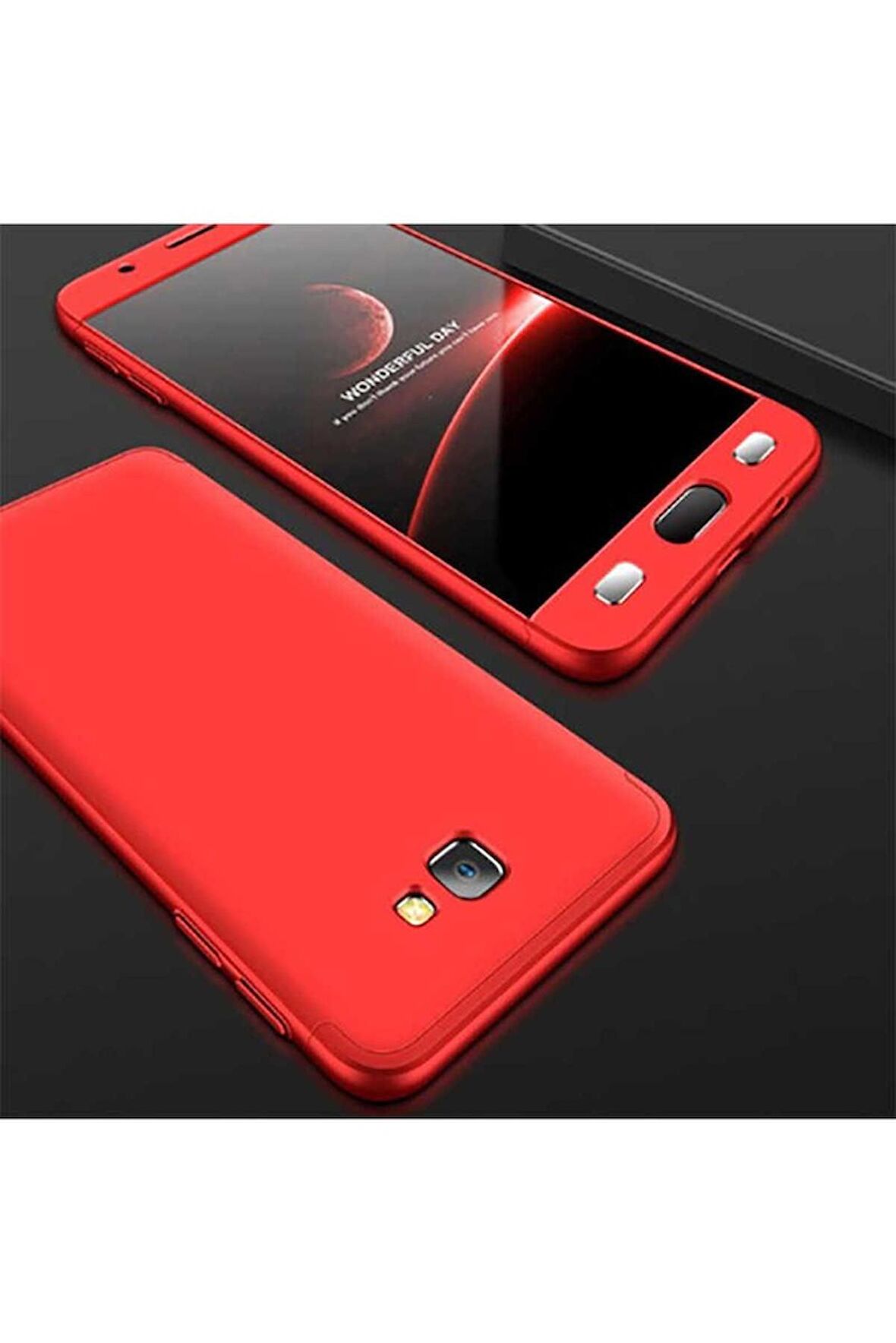 Samsung Galaxy J7 Prime Uyumlu Kılıf Ays Kapak Kırmızı
