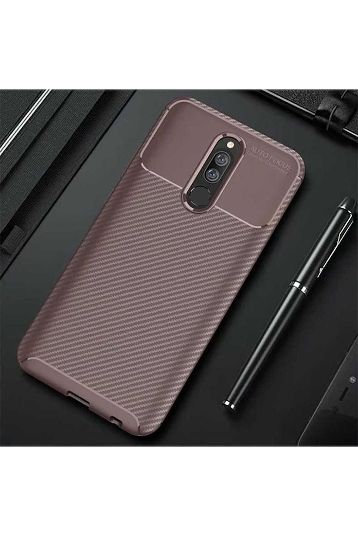 Xiaomi Redmi 8 Uyumlu Kılıf Negro Silikon Kapak Kahverengi
