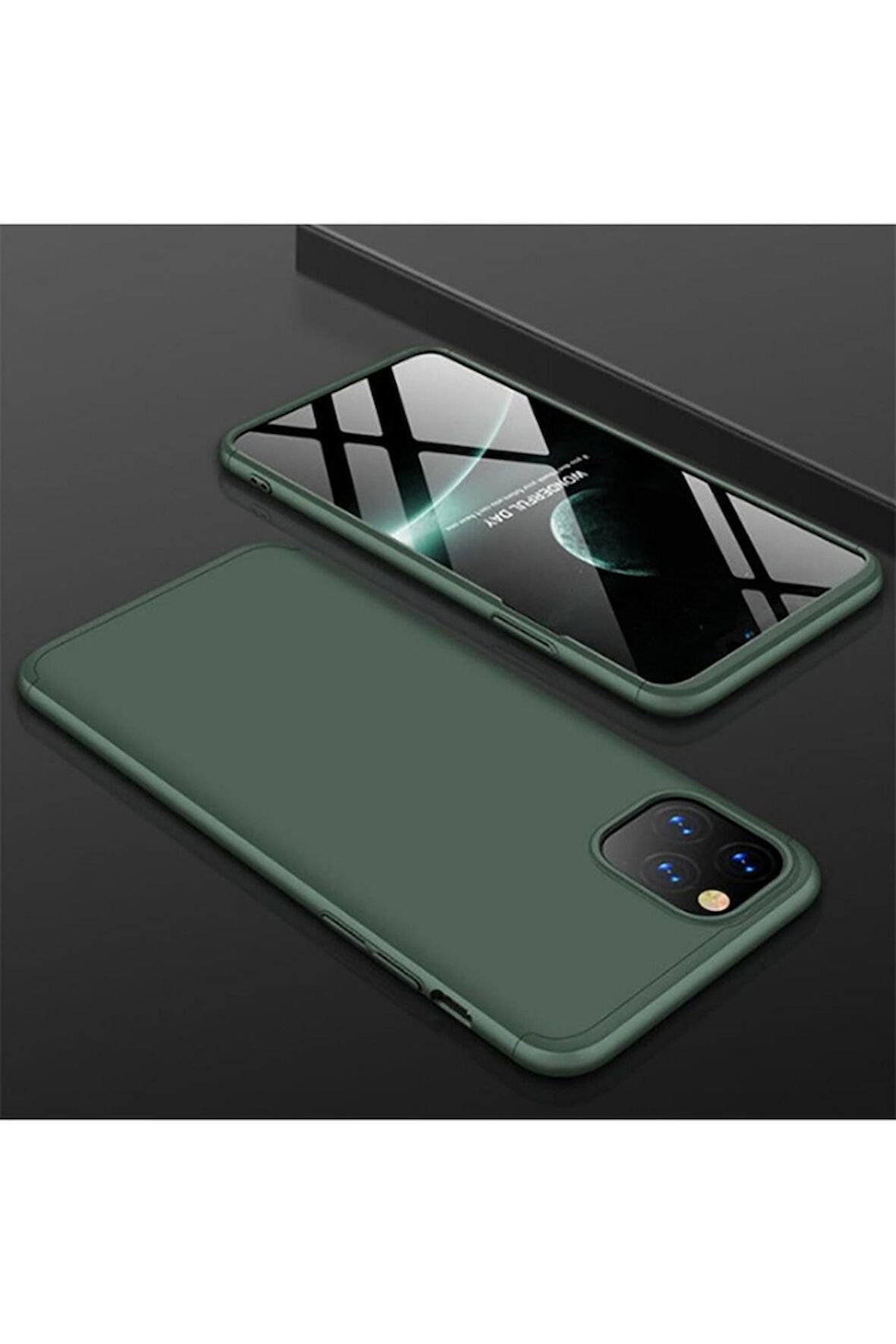 Apple iPhone 11 Pro Uyumlu Kılıf Ays Kapak Koyu Yeşil