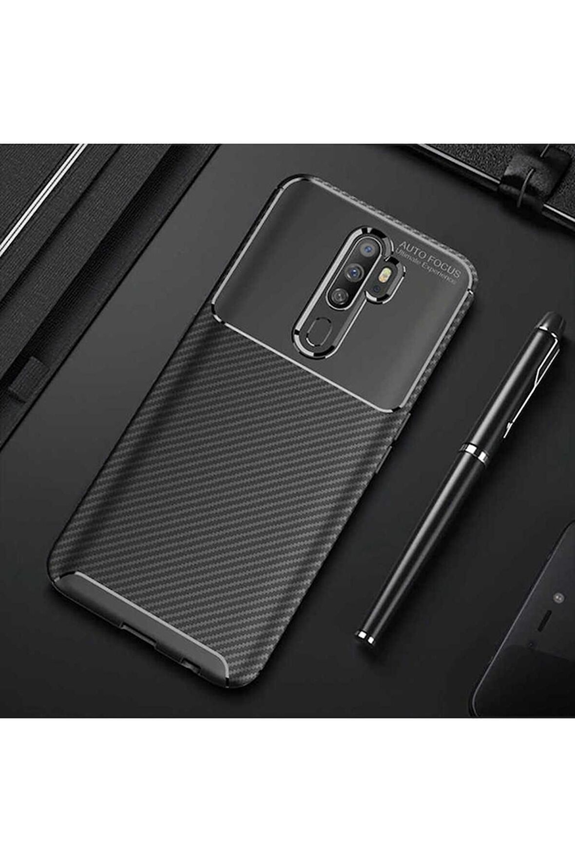 Oppo A9 2020 Uyumlu Kılıf Negro Silikon Kapak Siyah