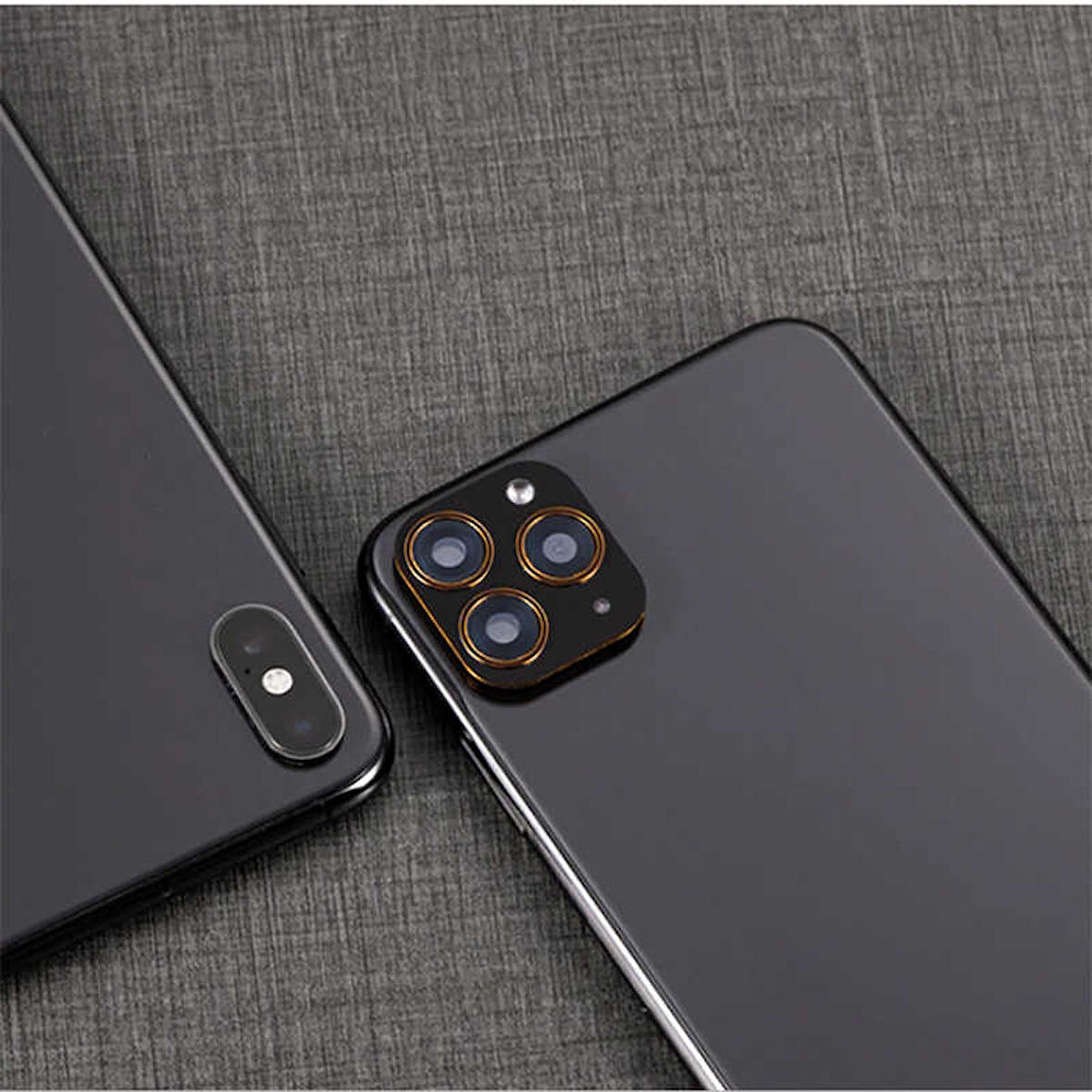 Apple iPhone X Uyumlu CP-01 iPhone 11 Pro Max Kamera Lens Dönüştürücü Gold